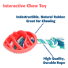 Rubber Football Dog Chew Toy with Tug Rope -- Great for Active Dogs --