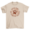 Dog animal paw badge t-shirt